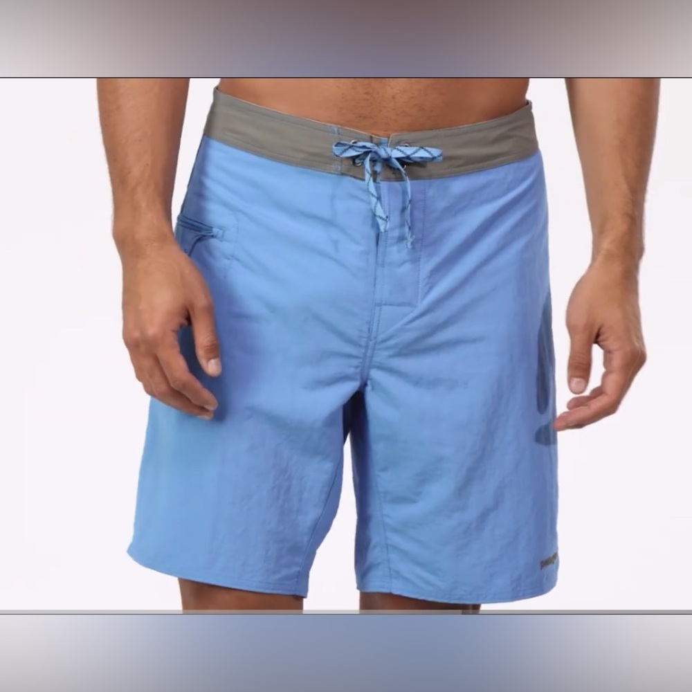 Patagonia Wavefarer Board Shorts Men’s 38 Blue UPF 50 Nylon